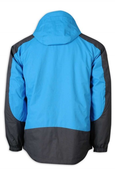 SKJ027 custom windbreaker detachable two-piece jacket with adjustable waterproof hem hook and loop breathable mesh windbreaker manufacturer detail view-1